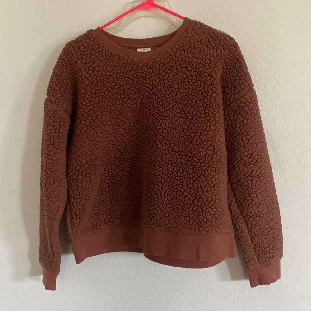 Fuzzy brown sweater
